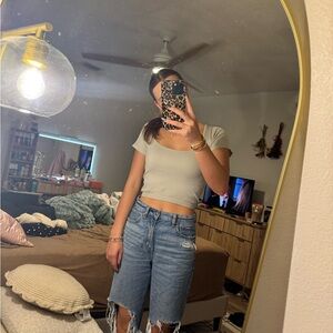 Harlow Gray Crop Top